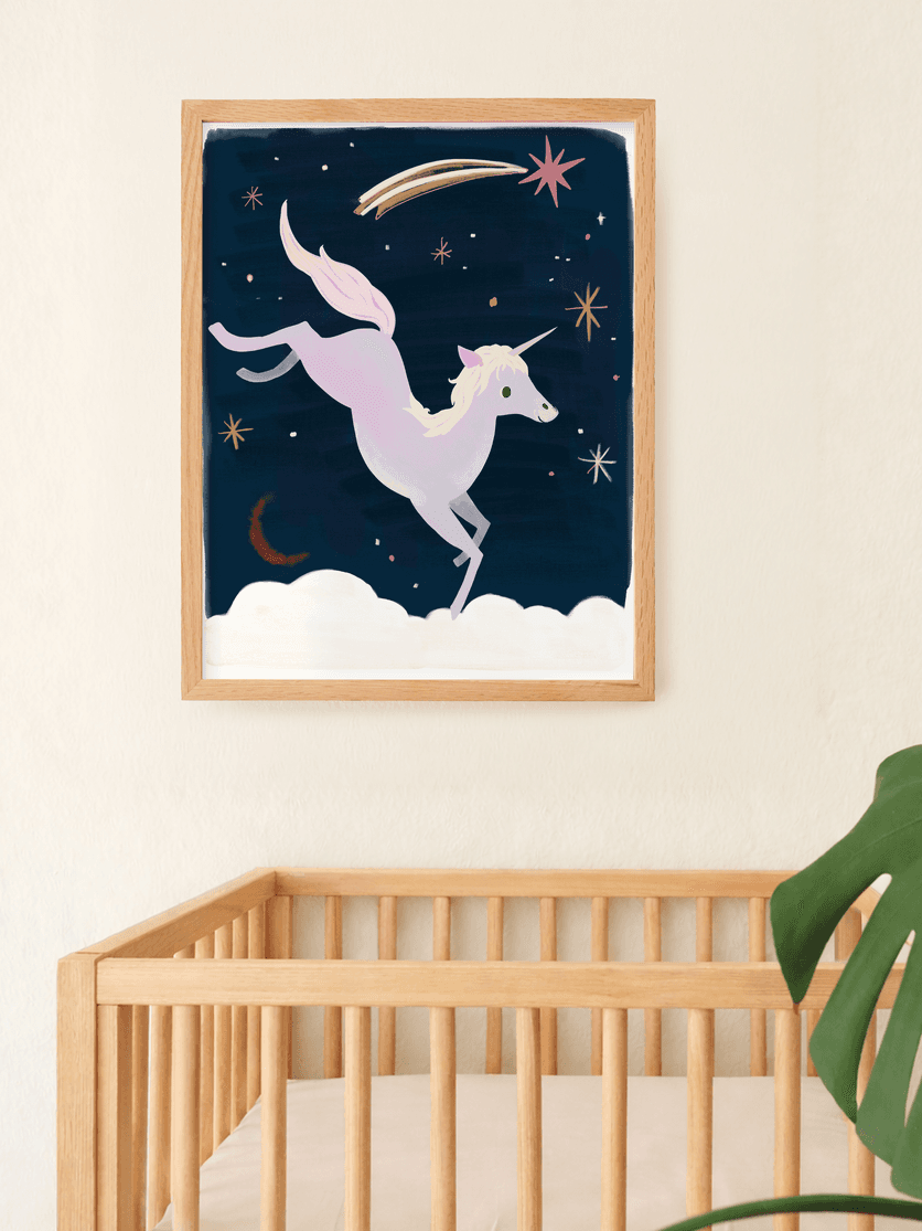 Unicorn in Space Print